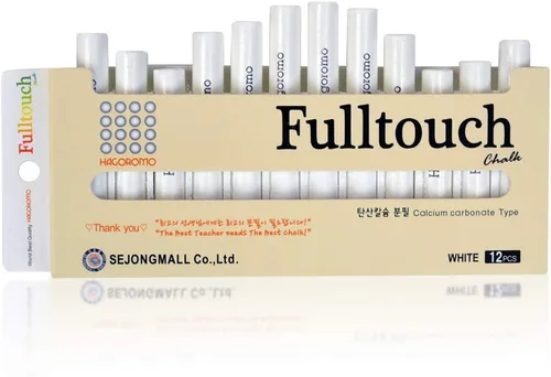 Hagoromo Fulltouch - Caja de tiza de color (12 piezas/Blanco)