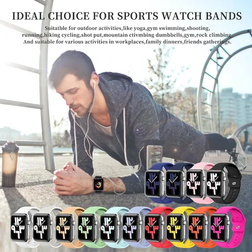 Miniatura 7 de Correas mejoradas compatibles con Apple Watch Band de 1.496 in, 1.575 in, 1.614 in, 1.654 in, 1.732 in, 1.772 in, para mujeres y hombres, correa