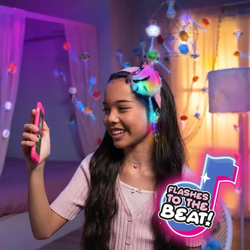 Miniatura 5 de Boom Box - Roxie Lindas mascotas esponjosas de fiesta que parpadean al ritmo de la música Personajes interactivos de juguetes suaves de animales