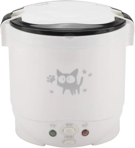 Miniatura 8 de Omabeta Arrocera portátil para viajes Mini 12V 100W 1L olla de arroz multifuncional portátil eléctrica vaporizador de alimentos para automóviles se