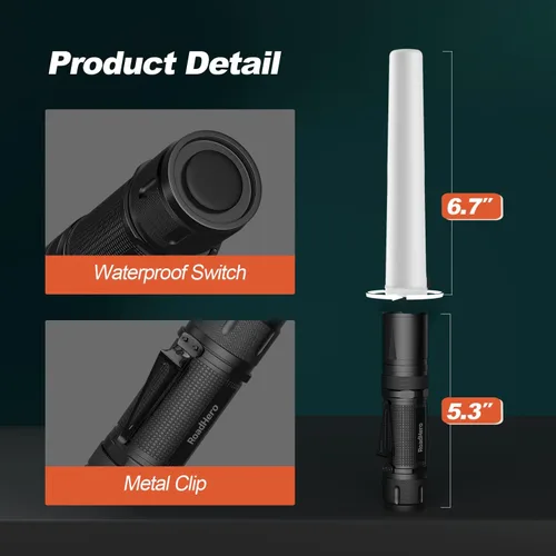 Miniatura 8 de RoadHero Paquete de 2 linternas LED multicolor de 12 pulgadas para control de tráfico, 4 colores en 1, luz de señal de seguridad para versión