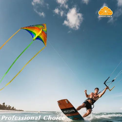 Miniatura 8 de ORGCLDKT-Rainbow Cruiser Delta Kite, Kites for Kids Ages 8-12,4-8,Boys,Girls,Kites for Adults,Beach,Beginners,Giant.1Pc or 3Pcs Pack. Easy to Fly.