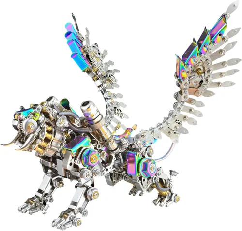 Miniatura 16 de Rompecabezas de metal 3D – Kit de modelo de dragón chino grande – Rompecabezas de metal mecánico – Adorno de escritorio de bricolaje – Rompecabezas