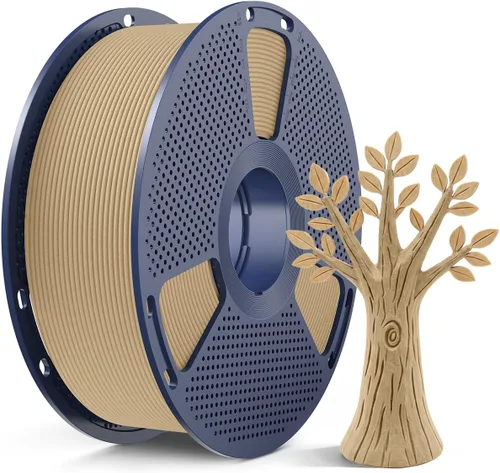 Miniatura 23 de SUNLU Filamento PLA de madera de 0.069 pulgadas, filamento de impresora 3D de fibra de madera real, textura y aroma de madera natural, sin