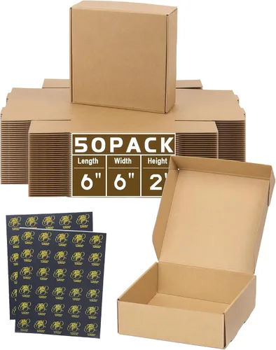 Miniatura 51 de Cajas de envío pequeñas de 6 x 4 x 2 pulgadas para pequeñas empresas, paquete de 30 cajas de correo moradas, caja de embalaje de cartón corrugado