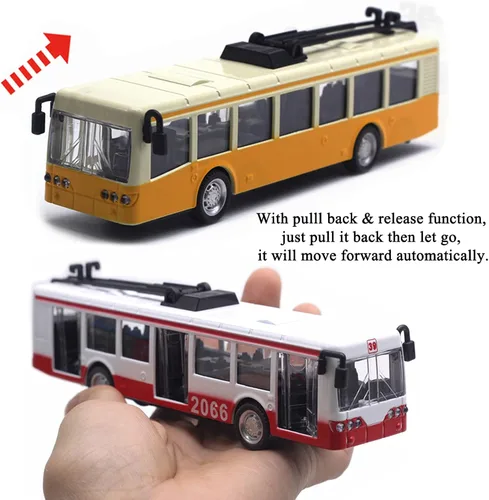 Miniatura 2 de OTONOPI Juego de Tren de Juguete Tren de Metro Bala Tren de Alta Velocidad Locomotora Motor Coche Modelo de Metal para Niños Paquete de 4
