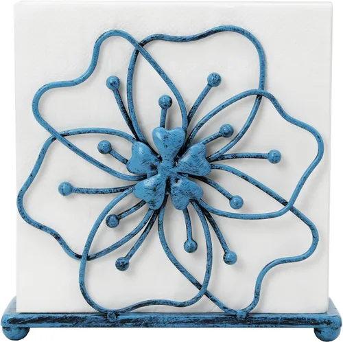 Miniatura 10 de OwlGift Servilletero de estilo floral, dispensador de pañuelos independiente, almacenamiento de servilletas para mesa de comedor, para el hogar