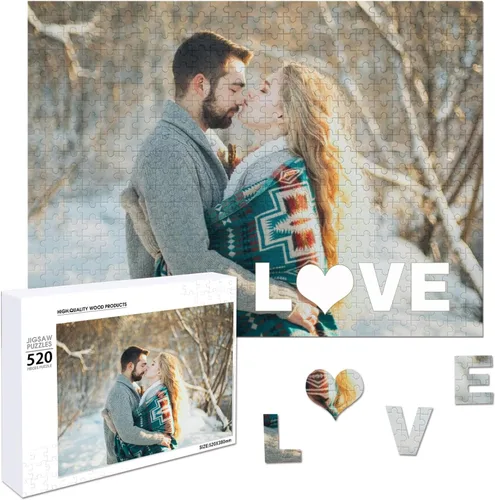Miniatura 10 de ATOOZ Rompecabezas personalizados de 35 piezas, rompecabezas de madera personalizado de fotos, rompecabezas personalizado con imagen personalizada