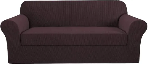 Miniatura 39 de H.VERSAILTEX Funda de Sofá de Alta Elasticidad de 2 Piezas Fundas de Sofá Elegante Funda/Protector de Muebles Suave con Tela de Patrón a Cuadros