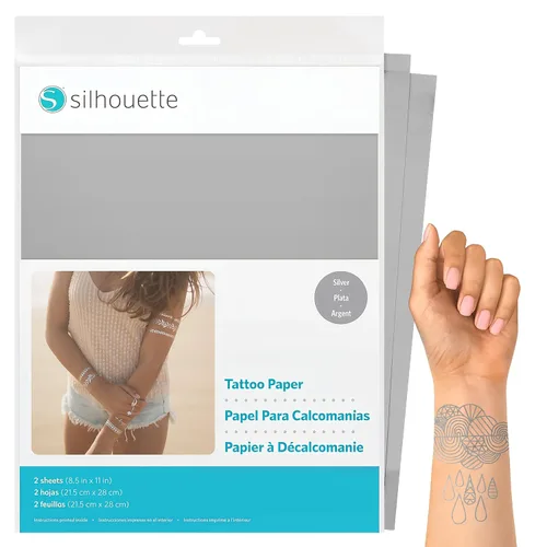 Miniatura 7 de Silhouette America Gold Silhouette 8.5 "X11" Papel de tatuaje temporal