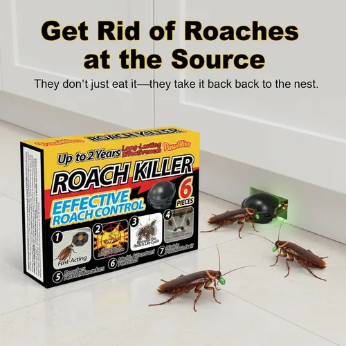 Miniatura 5 de Estaciones de cebo de infestación para interiores – Control de cucarachas grande, fórmula de orientación para nidos, diseño resistente a los niños