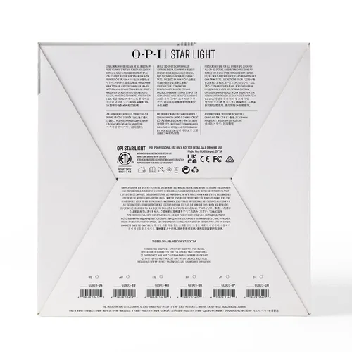 Miniatura 11 de OPI Lámpara de gel Star Light 3.0 Lámpara LED prémium para uñas de gel Resistente a caídas Curado uniforme Con placa de mano y cable