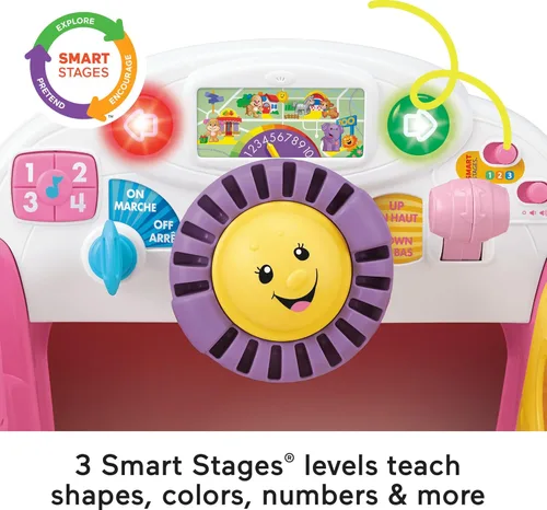 Miniatura 3 de Laugh & Learn Etapas de Smart Crawl Azul alrededor coche, Auto Smart Stages, rosa, Rosado