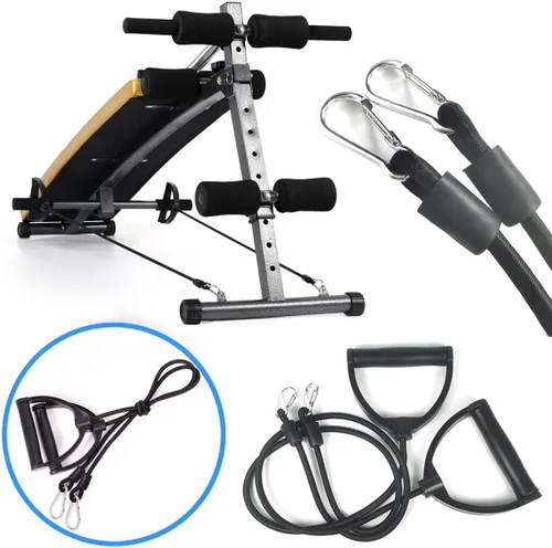 Miniatura 2 de Paquete de 2 bandas de resistencia de repuesto con asas, bandas elásticas de ejercicio para mini escaleras, fitness, escalera, máquina