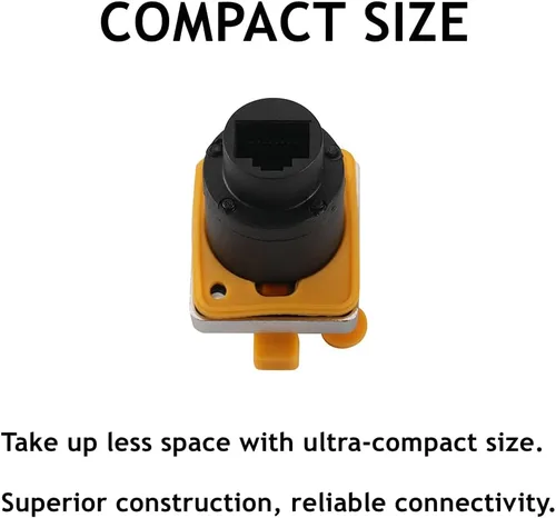 Miniatura 3 de PENGLIN Acoplador de montaje en panel RJ45, conector de panel RJ45 tipo D, CAT6/5E/CAT5 hembra a hembra, enchufe de paso de red LAN con tapa