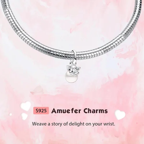 Miniatura 137 de Amufer S925 Charms for Women, compatible with Pandora Bracelets and Necklaces, Jewelry Gift