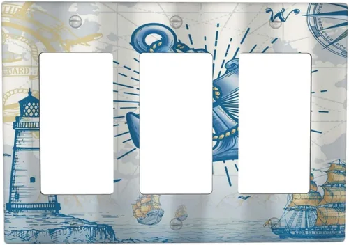 Miniatura 30 de Divertidas Cubiertas de Interruptor de Luz de Tiburón Azul del Océano Mujer Nadando 1 Gang Placa de Pared de Palanca Individual Cubierta Decorativa