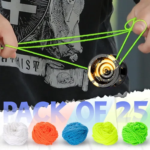 Miniatura 4 de MAGICYOYO Yoyo - Juego de 25 cuerdas, 100 % poliéster, para Yoyo profesionales y no sensibles, con bolsa de almacenamiento Yoyo Ball con bolsa