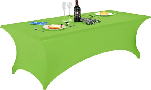 Miniatura 48 de LZY Cubierta de Mesa Elástica Ajustable de Spandex para Mesa Plegable de 6 pies, 4 pies o 8 pies, Mantel de Cóctel Rectangular, Perfecto para Champn