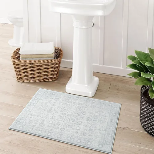 Miniatura 6 de Uphome Alfombra de baño bohemia de 18 x 26 pulgadas, extra suave, antideslizante, absorbente, de secado rápido, lavable a máquina, alfombra de ducha