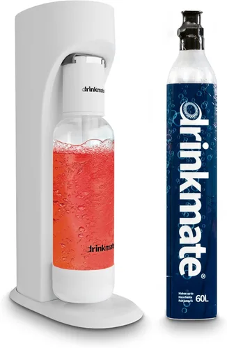 Drinkmate OmniFizz - Máquina de transmisión de agua con gas y soda, carbonata cualquier bebida, kit de inicio, incluye un cartucho de CO2 de 60 L +