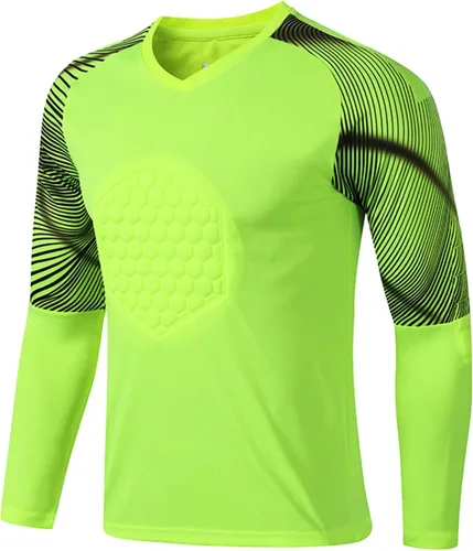 Miniatura 24 de TiaoBug Kids Boys Gladiator Goalkeeper Jersey Padded Goalie Shirt Soccer Jersey Sports Team Training Uniforms