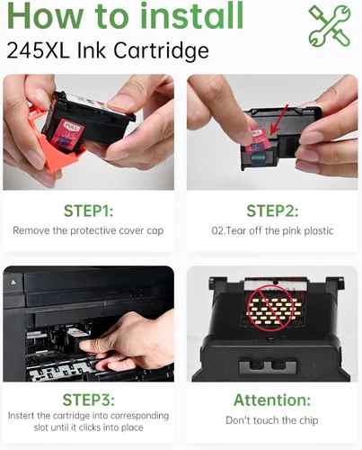 Miniatura 4 de LEMERO Cartucho de tinta de repuesto 245XL para Canon 245XL negro PG-245 245 XL Cartucho de tinta negra compatible con Canon Pixma MG2522 MG2500