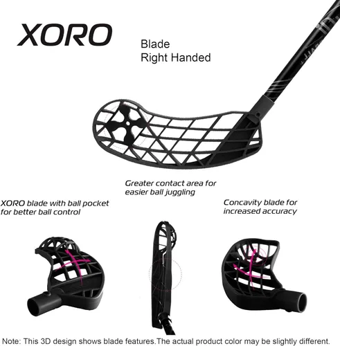 Miniatura 2 de ACCUFLI Palo Floorball XORO Z100 Negro - diestro