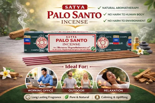 Miniatura 3 de Satya Palo Santo 15 gramos x 3 paquetes de varillas de incienso para positividad, meditación, relajación, yoga, sanación