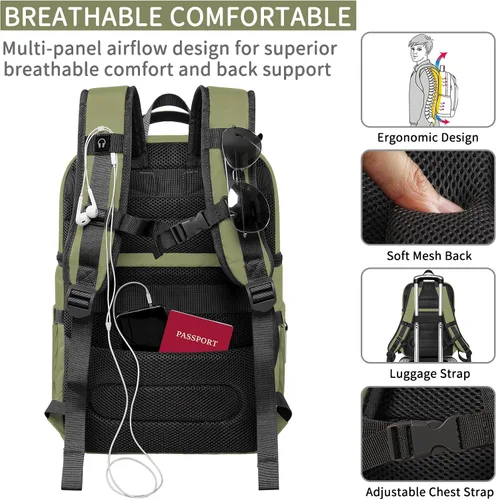 Miniatura 5 de Mochila Refrigeradora, Mochila Refrigeradora Aislada a Prueba de Fugas de Doble Compartimento Bolsa Refrigeradora para Hombres y Mujeres Mochila