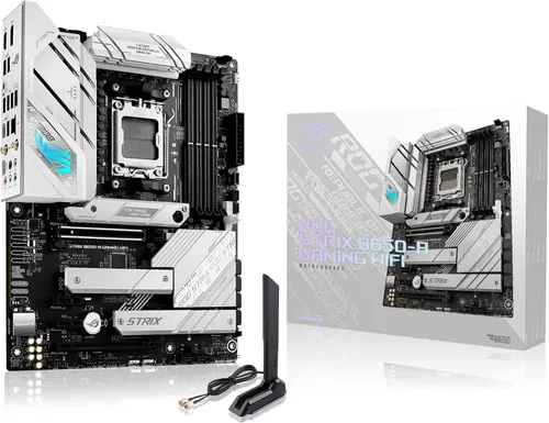 ASUS ROG Strix B650-A Gaming WiFi AMD B650 AM5 Ryzen™ Desktop 9000 8000 y 7000 ATX placa base, 12 + 2 etapas de potencia, DDR5, ranura M.2 3x, PCIe®