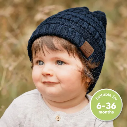 Miniatura 2 de Paquete de 3 gorros de bebé, sombreros para recién nacido, sombreros para bebé, sombreros para niña, gorro para recién nacido, gorro de invierno
