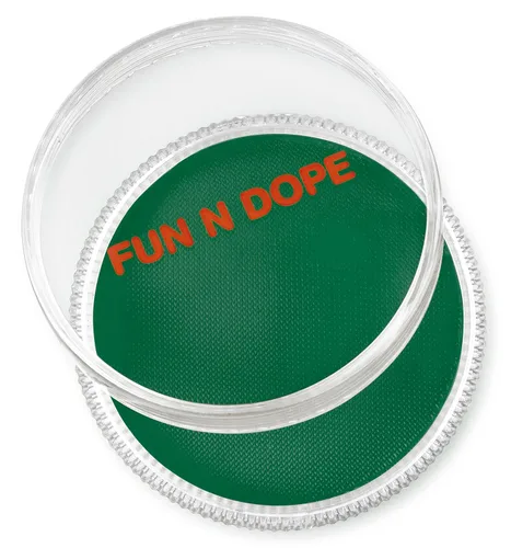 Fun N' Dope - Pintura facial para niños y adultos oscuro (verde mate) - Pintura corporal no tóxica a base de agua de grado profesional - Pintura