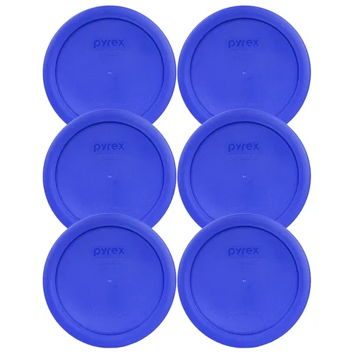 Miniatura 51 de Pyrex 7201-PC 4 tazas azul tapa de repuesto para almacenamiento de alimentos (paquete de 4) - Fabricado en Estados Unidos Azul oscuro