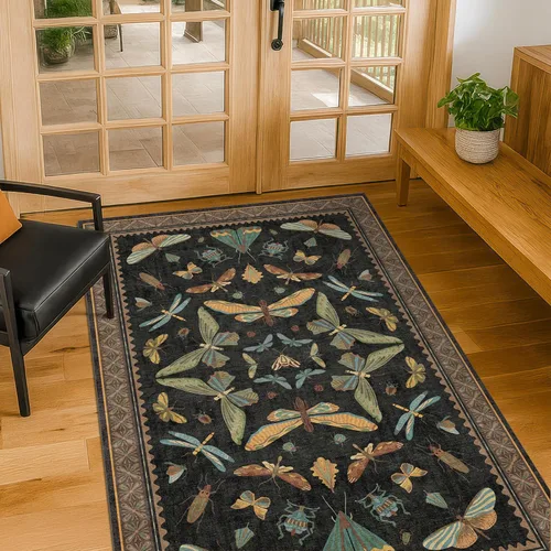 Miniatura 88 de Hazo Haus Alfombra de Baño Bohemia Lavable 2x3, Alfombras Pequeñas para Cocina, Tocador, Puerta Principal Entrada Interior, Antideslizante Pelo Bajo