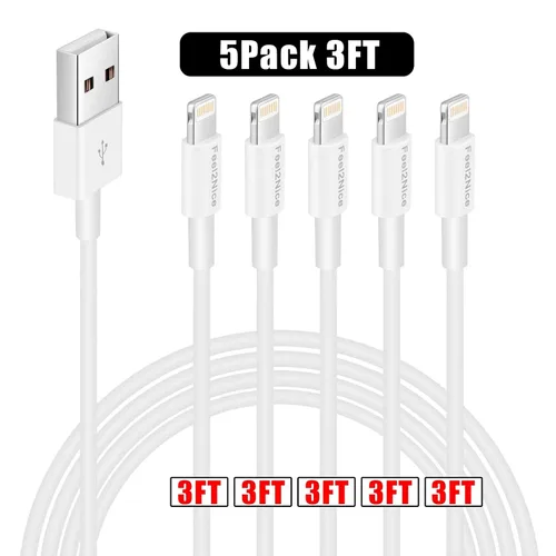 Miniatura 7 de Cable cargador para iPhone, color blanco
