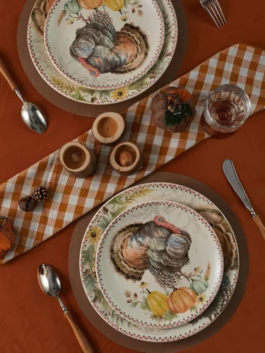Miniatura 4 de Bico - Juego de 4 platos de ensalada Blessing Season, platos de postre de cerámica de 8.75 pulgadas para ensalada, aperitivo, guarniciones, aptos