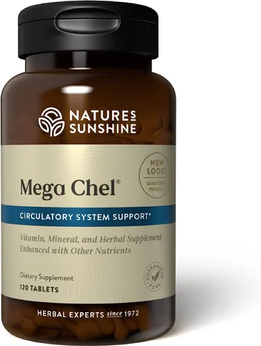 Nature's Sunshine Mega-Chel, 120 tabletas, vitamina completa con potentes antioxidantes, hierbas, vitaminas, minerales y aminoácidos que apoyan el
