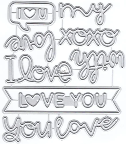 Miniatura 18 de DzIxY Amazing Words - Troqueles de corte de metal para hacer tarjetas, troquelados de papel en relieve, plantillas para máquina de álbumes