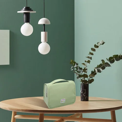 Miniatura 6 de Neceser para mujer, bolsa de maquillaje colgante con gancho, organizador de viaje, artículos esenciales para el dormitorio, contenedores