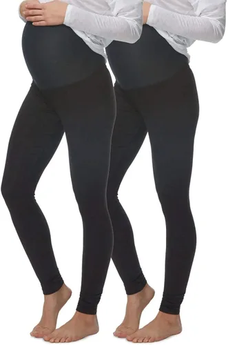 Felina Leggings de maternidad suaves y aterciopelados para mujer, pantalones de yoga para mujer, ropa de maternidad (paquete de 2)
