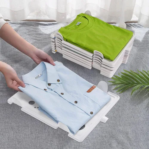 Miniatura 6 de Accenter Organizador de Camisetas para Almacenamiento de Ropa, Organizador de Armario Apilable con Fácil Acceso, Tabla para Doblar Camisas