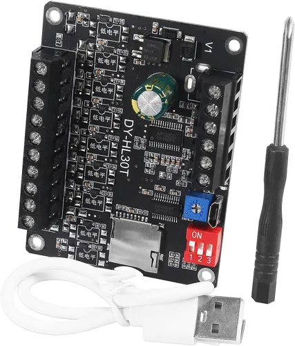 Miniatura 10 de 2 unids tablero de módulo de reproducción de voz MP3 reproductor de música 20 W 12 V 24 V placa de sonido de alta potencia UART E/S amplificador
