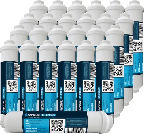 Miniatura 16 de SpiroPure Filtro en línea NSF Coconut Shell Filtro de agua de carbono granular con conexión rápida de 1/4", 2" x 10" (paquete de 1)