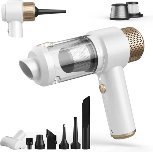 Miniatura 8 de Vizeusvac Aspiradora para Automóvil, 16000PA Mini Aspiradora para Auto Inalámbrica Potente, 7 en 1 Aspiradora de Mano Portátil Inalámbrica con Luz
