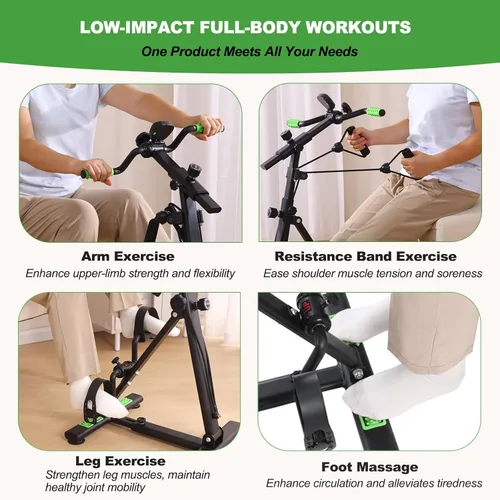 Miniatura 3 de Pedal Exerciser Bike for Seniors, Arm Leg Hand and Knee Elderly Exercise Equipment, Sitting Home Exercise Machine for Total Body, Upper and Lower