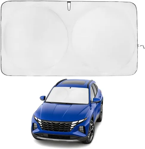Miniatura 251 de Kinder Fluff Parasol para parabrisas Protección solar reflectante patentada para automóvil, certificado 99% de bloqueo UVR, interior fresco