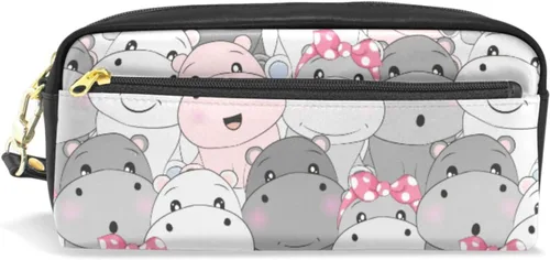 Miniatura 8 de Estuche portátil de gran capacidad con diseño floral de frutas de fresa, bolsa de maquillaje de piel sintética, organizador de maquillaje con asa