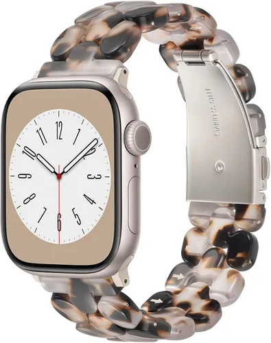 Miniatura 15 de V-MORO Correa de resina compatible con Apple Watch Series 7/8/9/10/11 de 1.614 pulgadas/1.575 pulgadas/1.496 pulgadas/1.654 pulgadas, correa ligera