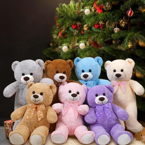 Miniatura 7 de Oso de Peluche Animal de Peluche 24'' Pequeño Oso de Peluche Juguete de Peluche Regalo para San Valentín Navidad Cumpleaños Azul